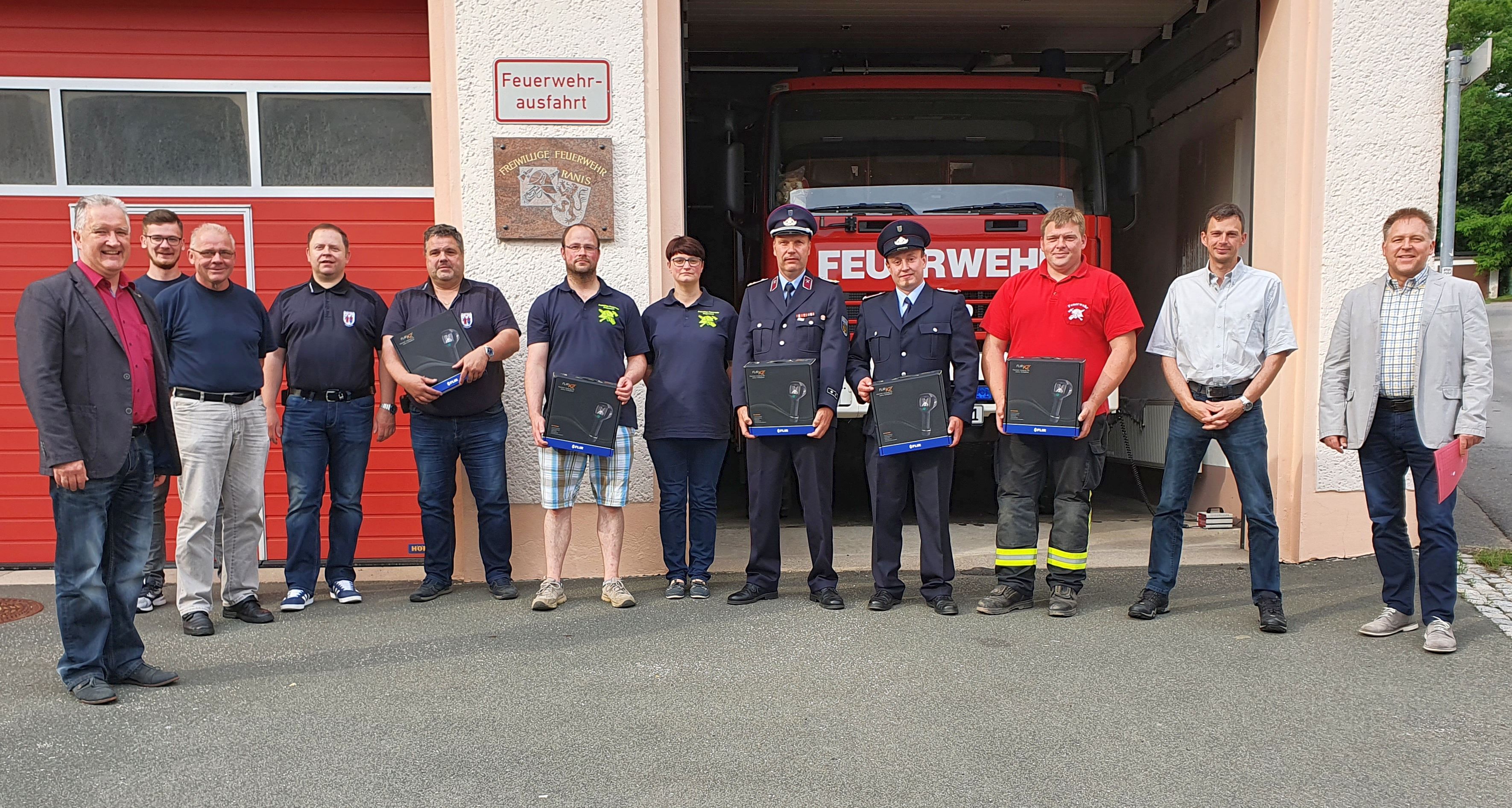 Übergabe der Wärmebildkameras für 5 Feuerwehren der VG Ranis-Ziegenrück
