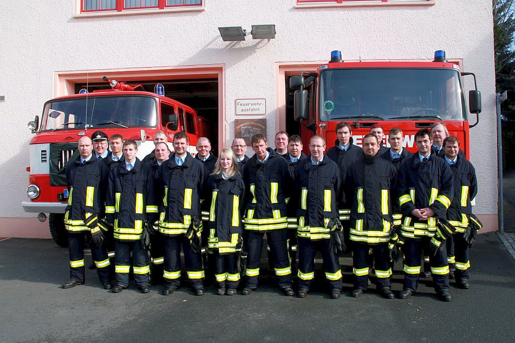 Die Einsatzabteilung der Freiwilligen Feuerwehr Ranis 2013