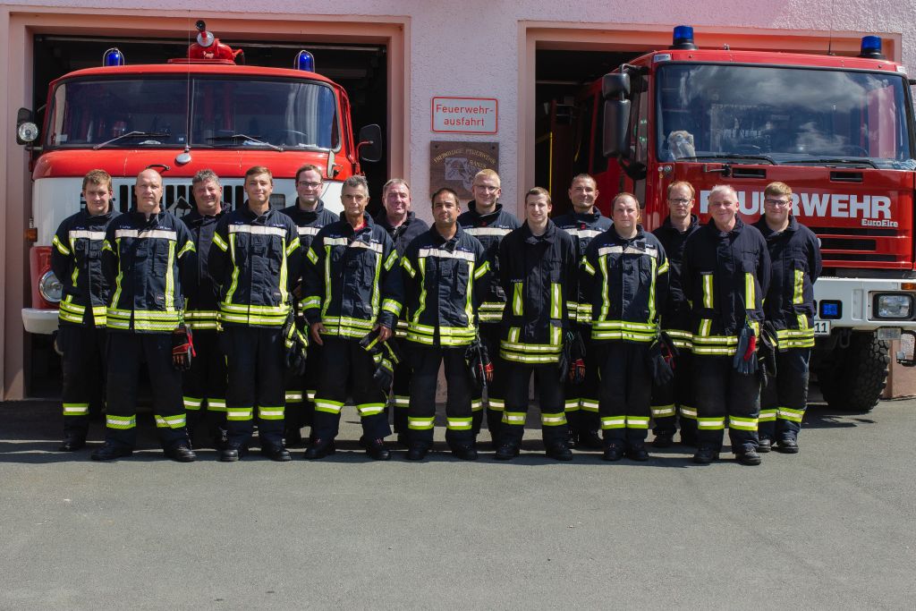 Die Einsatzabteilung der Freiwilligen Feuerwehr Ranis im Jahr 2022
